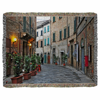 Lucignano, Arezzo - Toscana Woven Throw Blanket