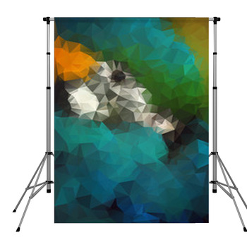 Macaw Illustration Pole Pocket Backdrop