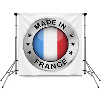 Made In France Silver Badge Pole Pocket Backdrop