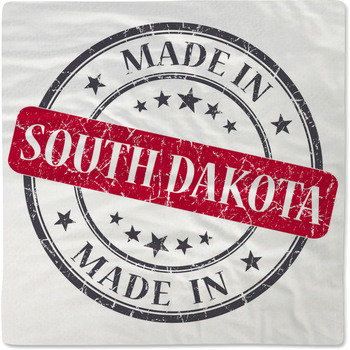 Made In South Dakota Red Round Grunge Baby Blanket