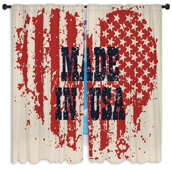 Patriotic Drapes Window Treatments Black Out Custom Sizes