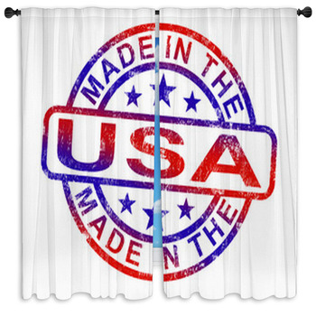 Patriotic Drapes Window Treatments Black Out Custom Sizes