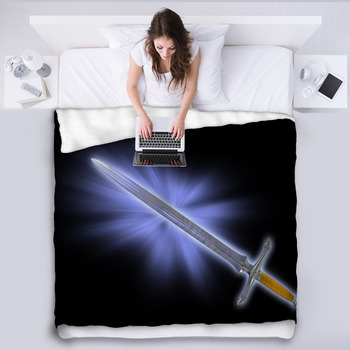 Magic Battle Sword Fleece Blanket