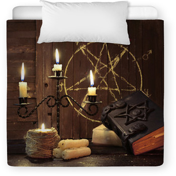Magic Candles And Books On Background  Toddler Comforter