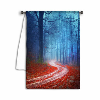 Magic Forest Road Towel