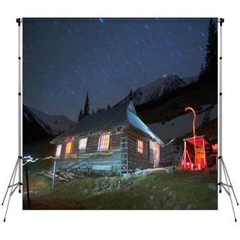 Magic House In Mountains Custom Size Backdrop