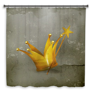 Magic Wand And Crown, Old-style Shower Curtain