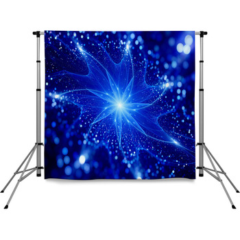 Magical Glowing Star Fractal Pole Pocket Backdrop