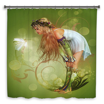 Maid Meets Fae Custom Size Shower Curtain
