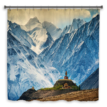 Maitreya At Disket Monastery Custom Size Shower Curtain