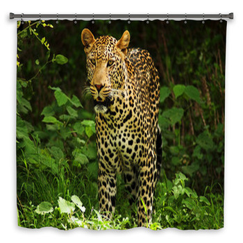 Male Leopard Custom Size Shower Curtain