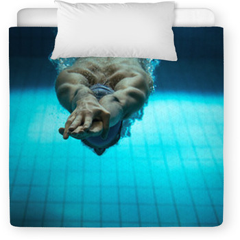 Male Swimmer At The Swimming Toddler Comforter
