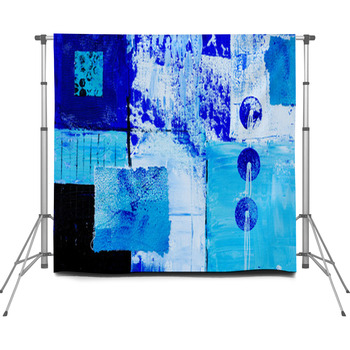 Malerei Blau Custom Size Backdrop
