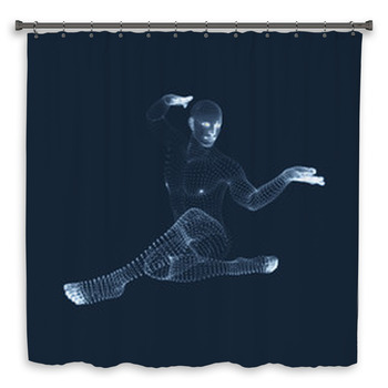 Man Doing Yoga Workout 3d Custom Size Shower Curtain