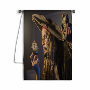 Man Dressed As Pirate Jack Sparrow Towel