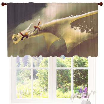 Man Riding On The White Flying Custom Size Valance