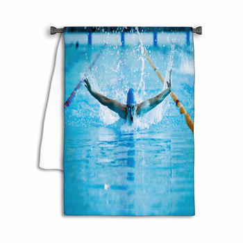 Man Swims The Butterfly Towel