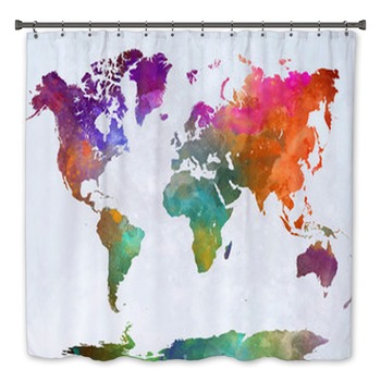 Map Bath Decor