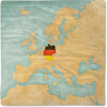 Map Of Europe - Germany (Vintage Series) Baby Blanket