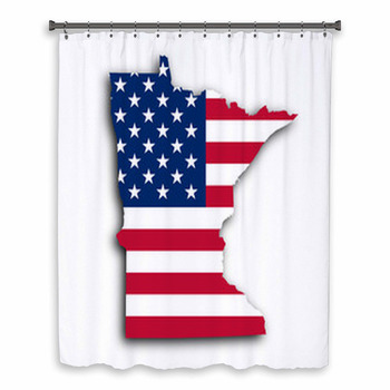 Map Of Minnesota Custom Size Shower Curtain