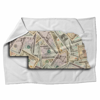 Map Of Nebraska Fleece Blanket