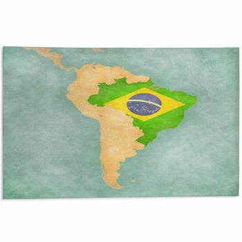 Brazil flag Area Rugs & Custom Size Floor Mats