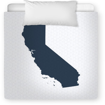 Map Of The U S State California Toddler Duvet