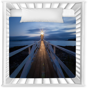 Marshall Point Lighthouse At Baby Crib Comforter