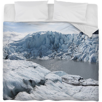 Matanuska Glacier In Alaska USA Fleece Bed Blanket