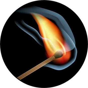 Match Fire Round Rug