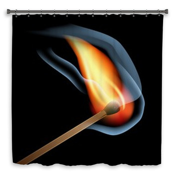 Match Fire Shower Curtain