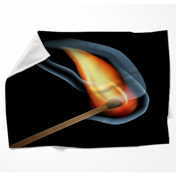 Match Fire Woven Throw Blanket