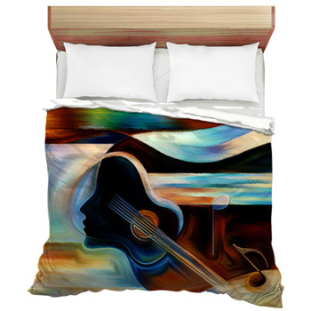 Guitar Fretboard Print Details about   Popstar Party Quilted Bedspread & Pillow Shams Set 