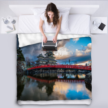 Matsumoto Castle, Japan Fleece Blanket