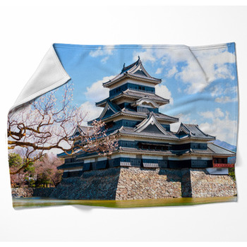 Matsumoto Castle, Japan Woven Throw Blanket