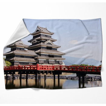 Matsumoto Castle Woven Throw Blanket