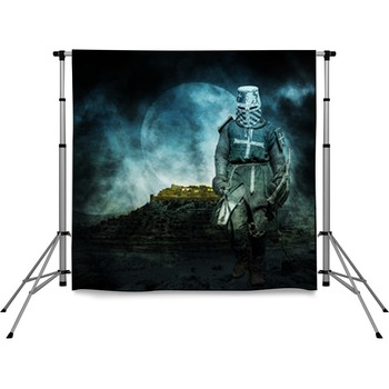Medieval Crusader Pole Pocket Backdrop