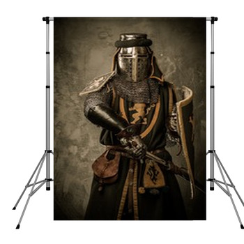 Medieval Knight With Sword And Pole Pocket Backdrop