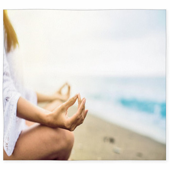 Meditation On The Beach Custom Size Floor Mat