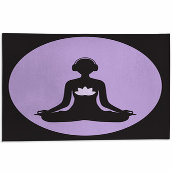 Meditation Yoga Music Earphones Asana Area Rug