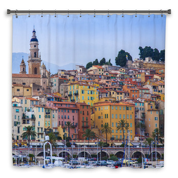 Menton  France View Of The Custom Size Shower Curtain