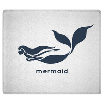Mermaid Logo Vector Area Rug