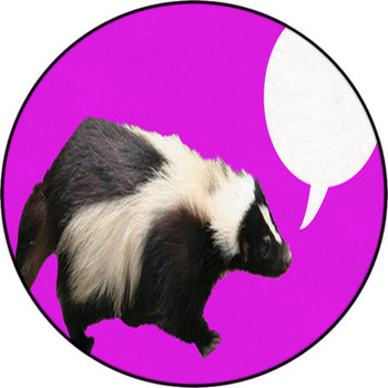 Message From Skunk Round Rug