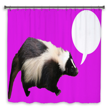 Message From Skunk Shower Curtain