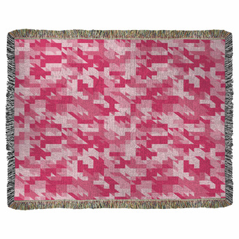 Military Camouflage Seamless Pattern Woven Throw Blanket