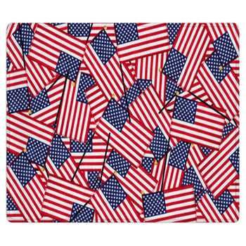 Miniature American Flags Background Area Rug