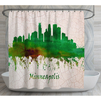 Minneapolis Minnesota Skyline Shower Curtain