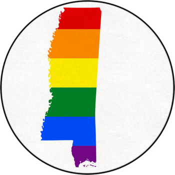 Mississippi Gay Pride State Round Rug