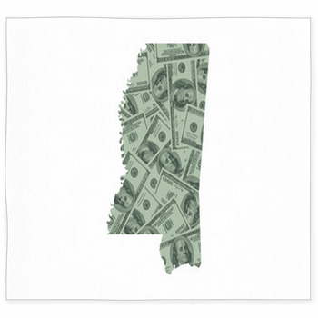 Mississippi State Map And Money Custom Size Floor Mat