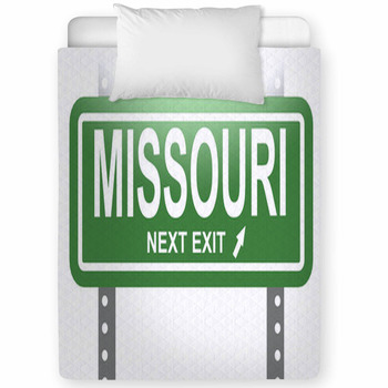 Missouri Green Sign Board Isolated Toddler Comforter
